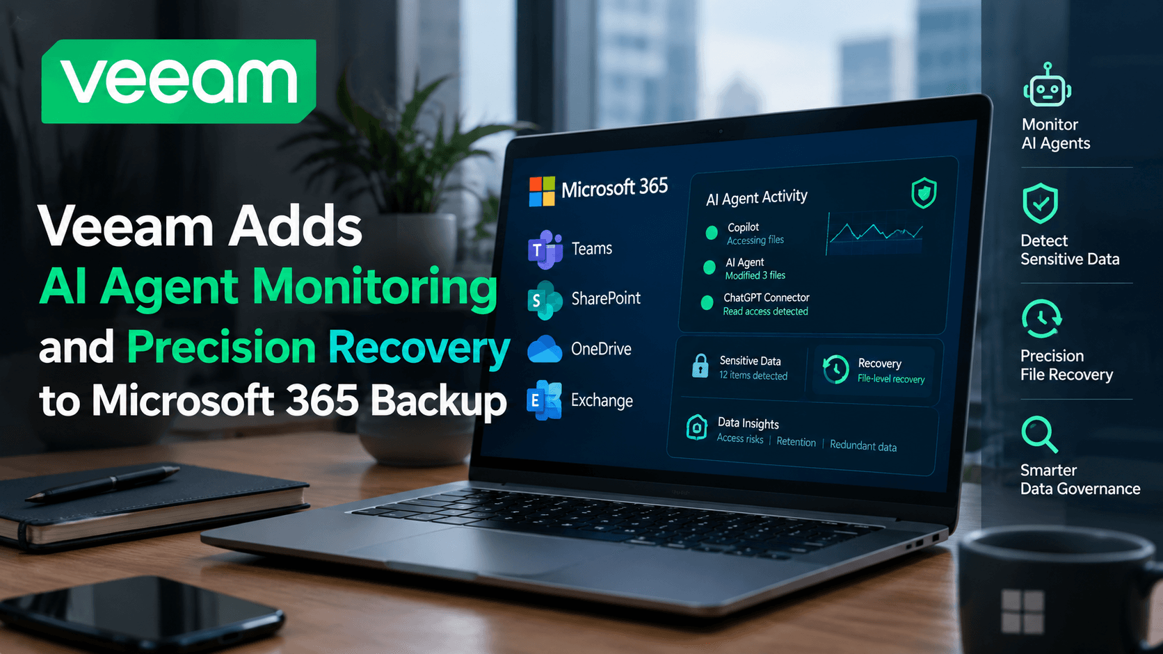 Veeam Adds AI Agent Monitoring and Precision Recovery to Microsoft 365 Backup